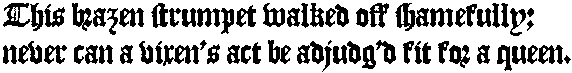 Sample of JSL Blackletter typeface